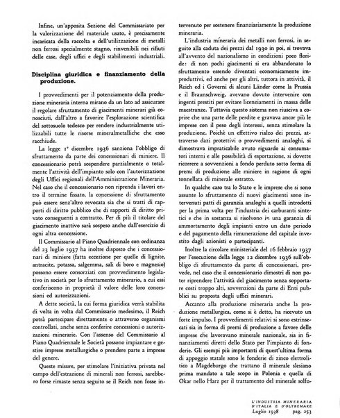 L'industria mineraria d'Italia e d'oltremare rassegna mensile della Federazione nazionale fascista degli esercenti le industrie estrattive