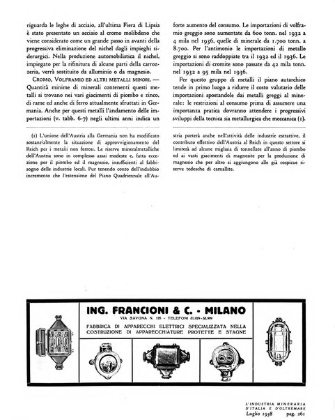 L'industria mineraria d'Italia e d'oltremare rassegna mensile della Federazione nazionale fascista degli esercenti le industrie estrattive