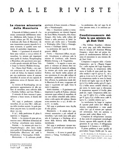 L'industria mineraria d'Italia e d'oltremare rassegna mensile della Federazione nazionale fascista degli esercenti le industrie estrattive