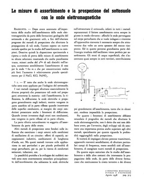 L'industria mineraria d'Italia e d'oltremare rassegna mensile della Federazione nazionale fascista degli esercenti le industrie estrattive