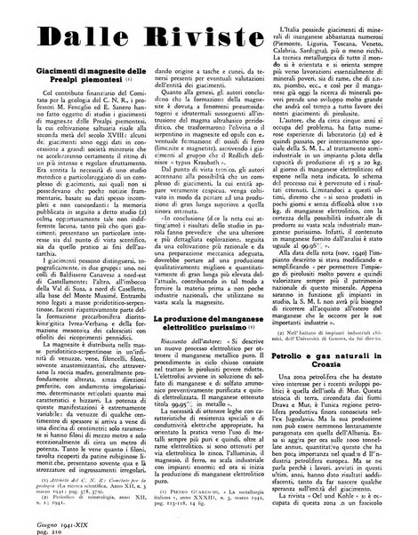 L'industria mineraria d'Italia e d'oltremare rassegna mensile della Federazione nazionale fascista degli esercenti le industrie estrattive