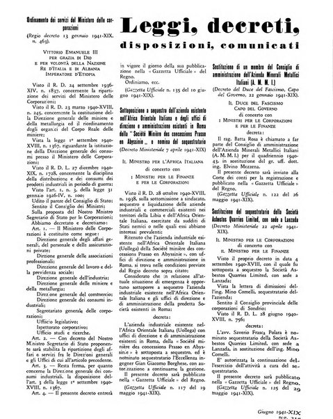 L'industria mineraria d'Italia e d'oltremare rassegna mensile della Federazione nazionale fascista degli esercenti le industrie estrattive