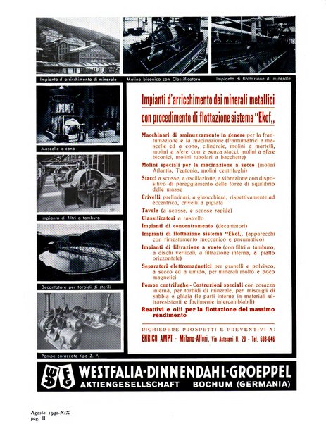 L'industria mineraria d'Italia e d'oltremare rassegna mensile della Federazione nazionale fascista degli esercenti le industrie estrattive