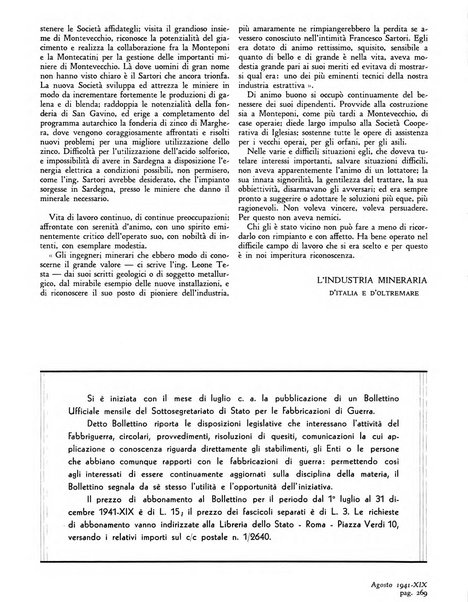 L'industria mineraria d'Italia e d'oltremare rassegna mensile della Federazione nazionale fascista degli esercenti le industrie estrattive