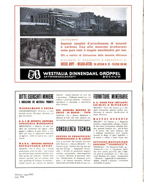 L'industria mineraria d'Italia e d'oltremare rassegna mensile della Federazione nazionale fascista degli esercenti le industrie estrattive