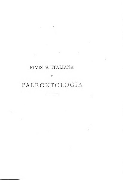 Rivista italiana di paleontologia