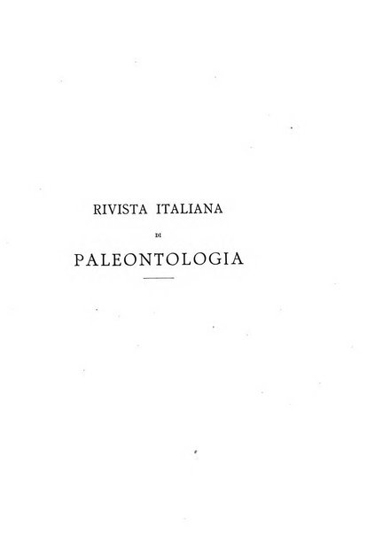 Rivista italiana di paleontologia