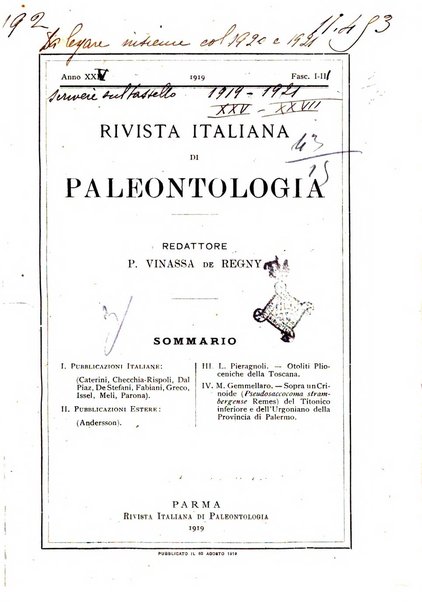 Rivista italiana di paleontologia