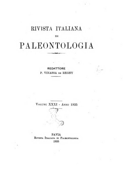 Rivista italiana di paleontologia