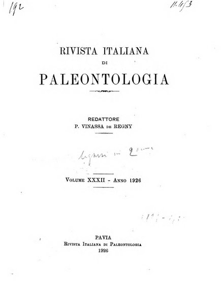 Rivista italiana di paleontologia