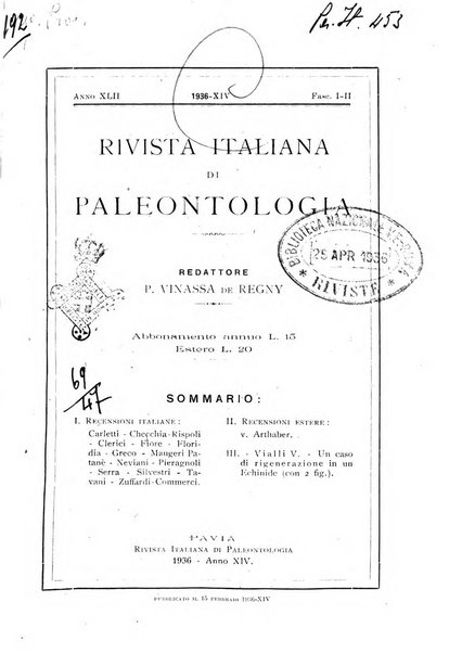 Rivista italiana di paleontologia