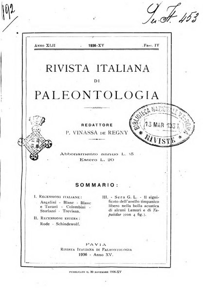 Rivista italiana di paleontologia