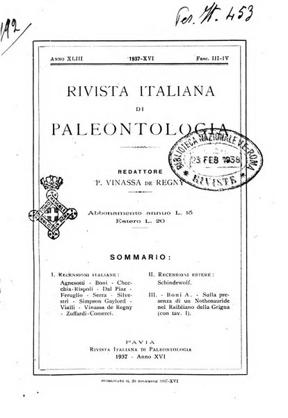 Rivista italiana di paleontologia