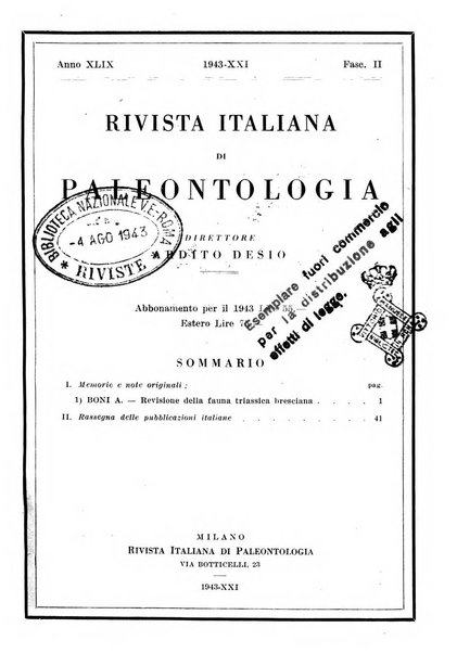 Rivista italiana di paleontologia