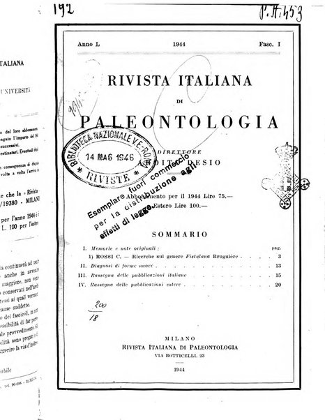 Rivista italiana di paleontologia