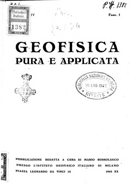 Geofisica pura e applicata