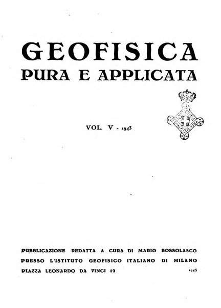 Geofisica pura e applicata