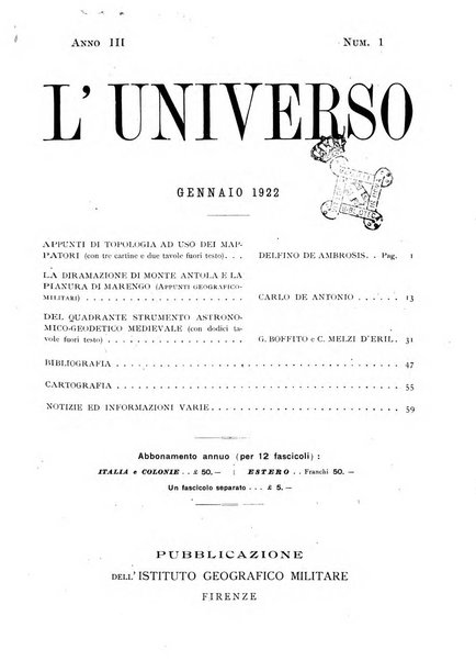 L'universo rivista mensile