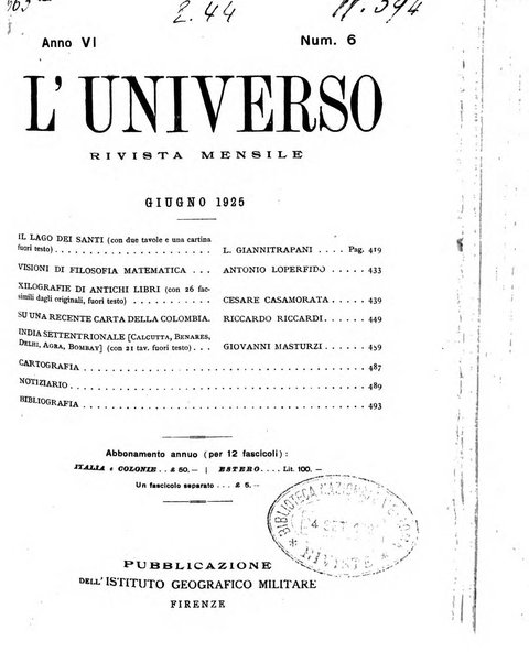 L'universo rivista mensile