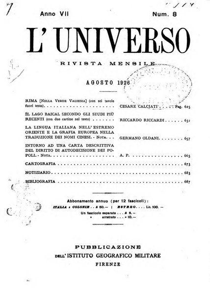 L'universo rivista mensile