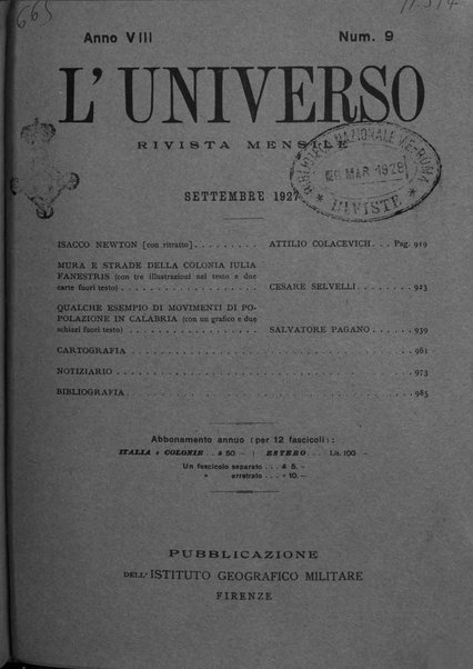 L'universo rivista mensile