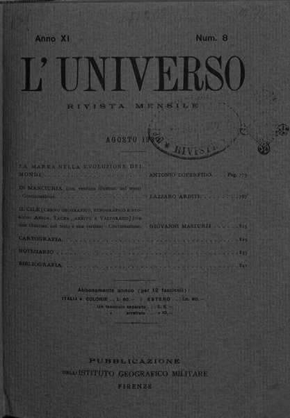 L'universo rivista mensile