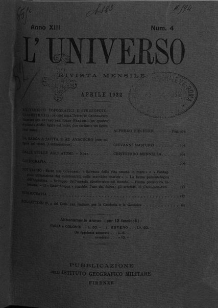 L'universo rivista mensile