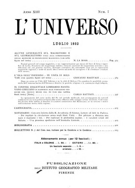 L'universo rivista mensile