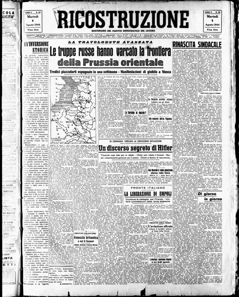 Ricostruzione : organo della Democrazia del lavoro