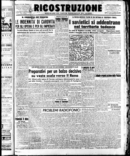 Ricostruzione : organo della Democrazia del lavoro