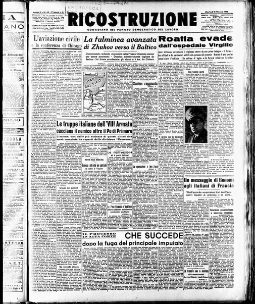 Ricostruzione : organo della Democrazia del lavoro