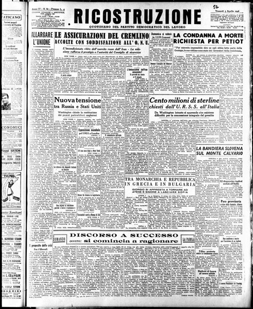 Ricostruzione : organo della Democrazia del lavoro