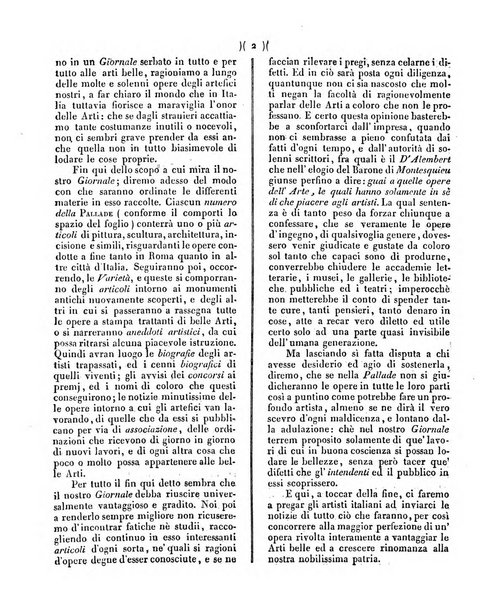 La pallade giornale di belle arti