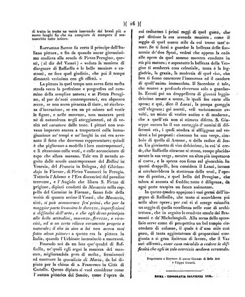 La pallade giornale di belle arti