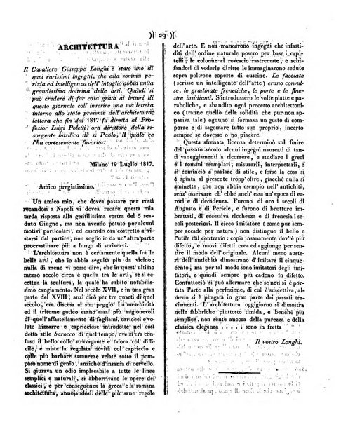 La pallade giornale di belle arti