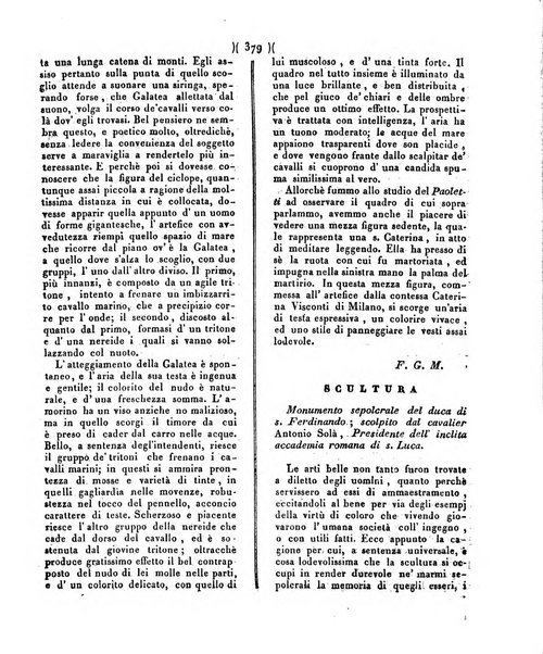 La pallade giornale di belle arti