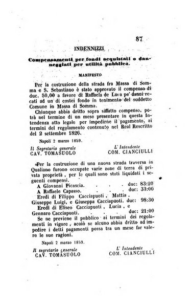 Giornale dell'Intendenza della provincia di Napoli