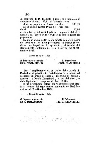 Giornale dell'Intendenza della provincia di Napoli