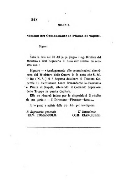 Giornale dell'Intendenza della provincia di Napoli