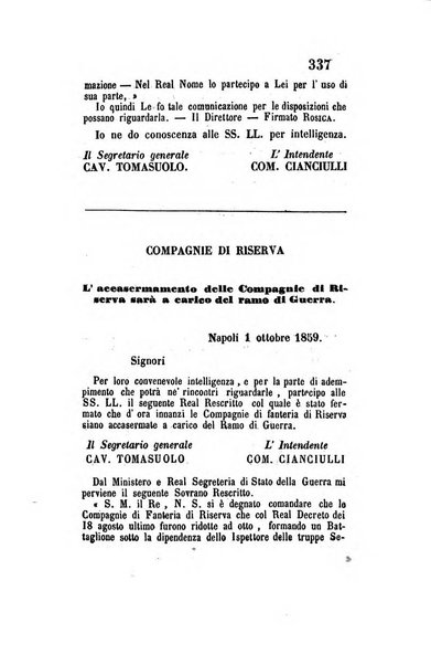 Giornale dell'Intendenza della provincia di Napoli