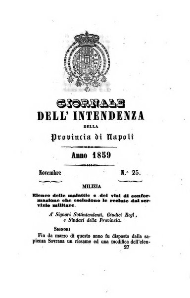 Giornale dell'Intendenza della provincia di Napoli