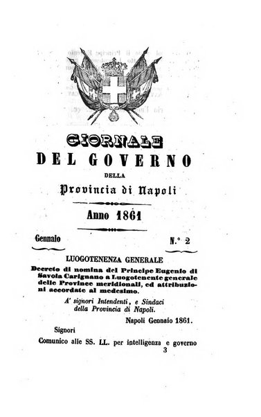 Giornale dell'Intendenza della provincia di Napoli