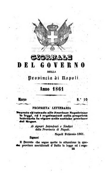 Giornale dell'Intendenza della provincia di Napoli