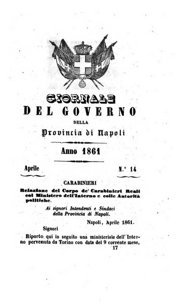 Giornale dell'Intendenza della provincia di Napoli