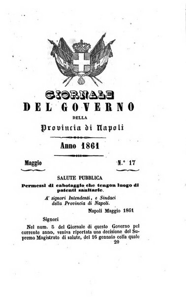 Giornale dell'Intendenza della provincia di Napoli