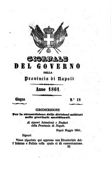 Giornale dell'Intendenza della provincia di Napoli