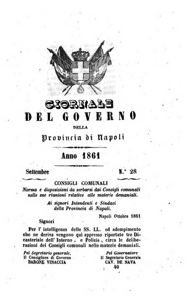 Giornale dell'Intendenza della provincia di Napoli