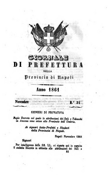 Giornale dell'Intendenza della provincia di Napoli