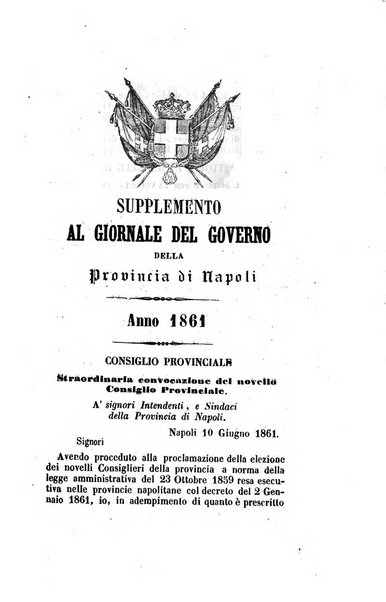 Giornale dell'Intendenza della provincia di Napoli