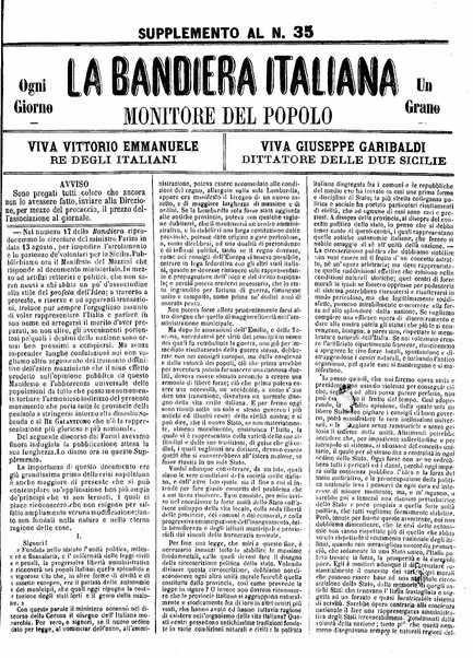 La bandiera italiana : monitore del popolo